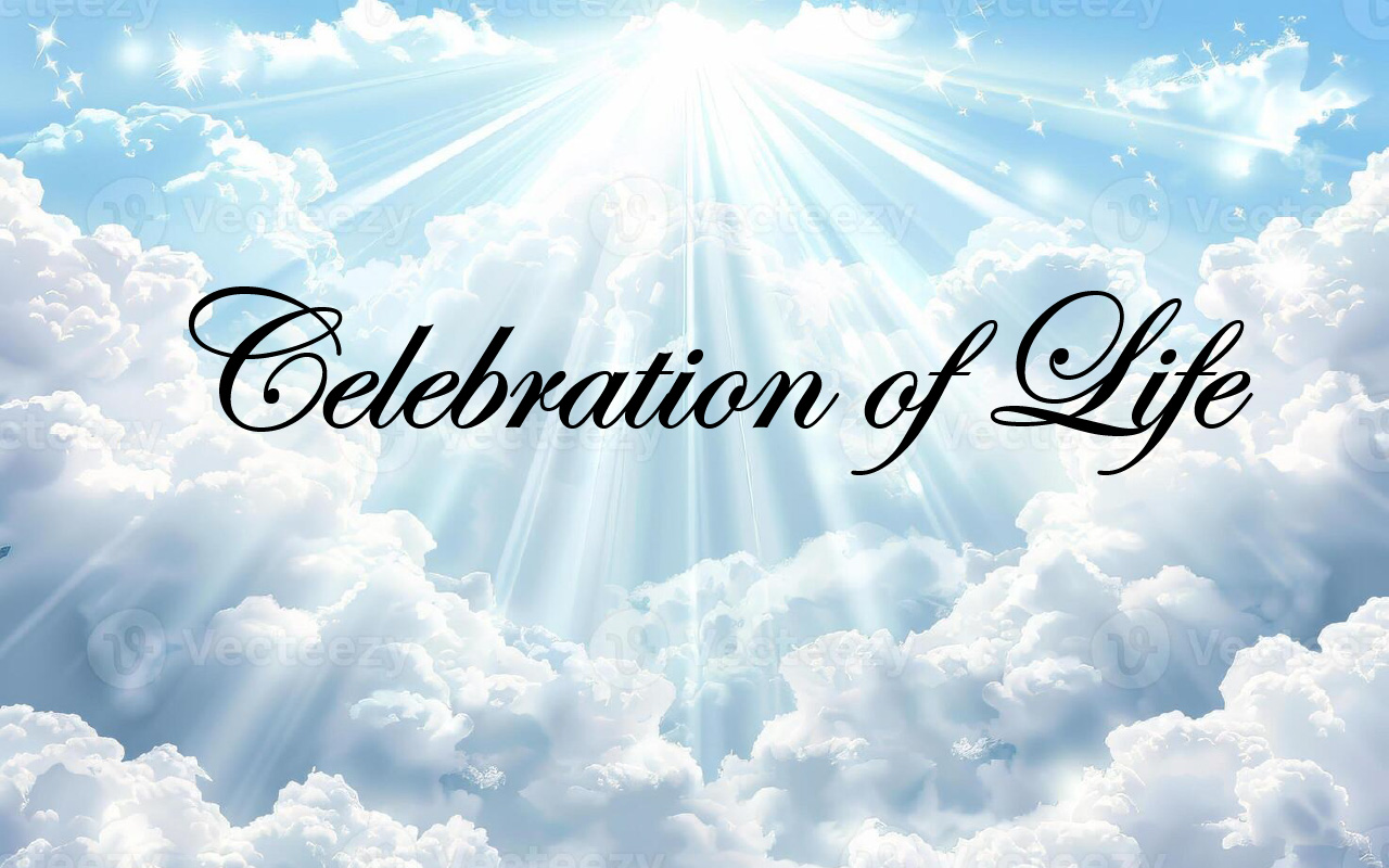 Memorial program and photo board layout