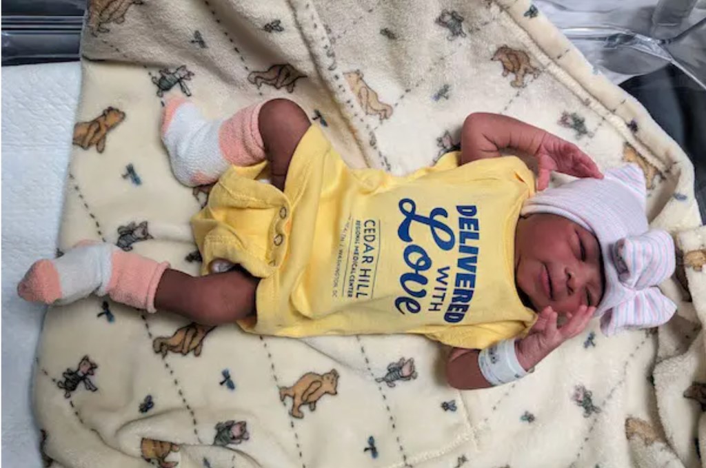 A newborn baby's items