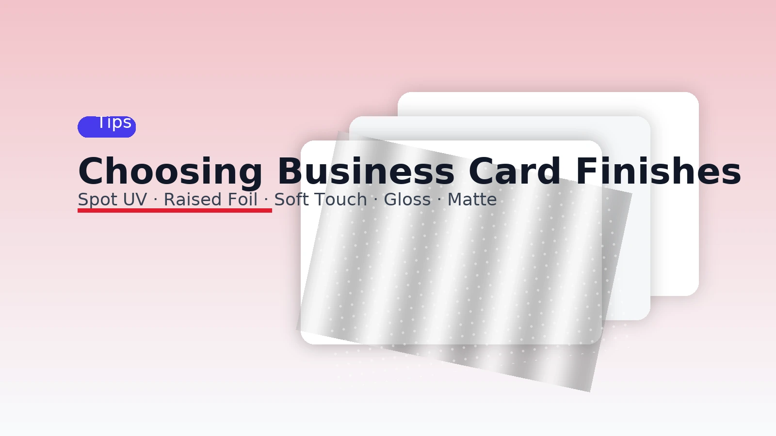 Choosing Business Card Finishes hero