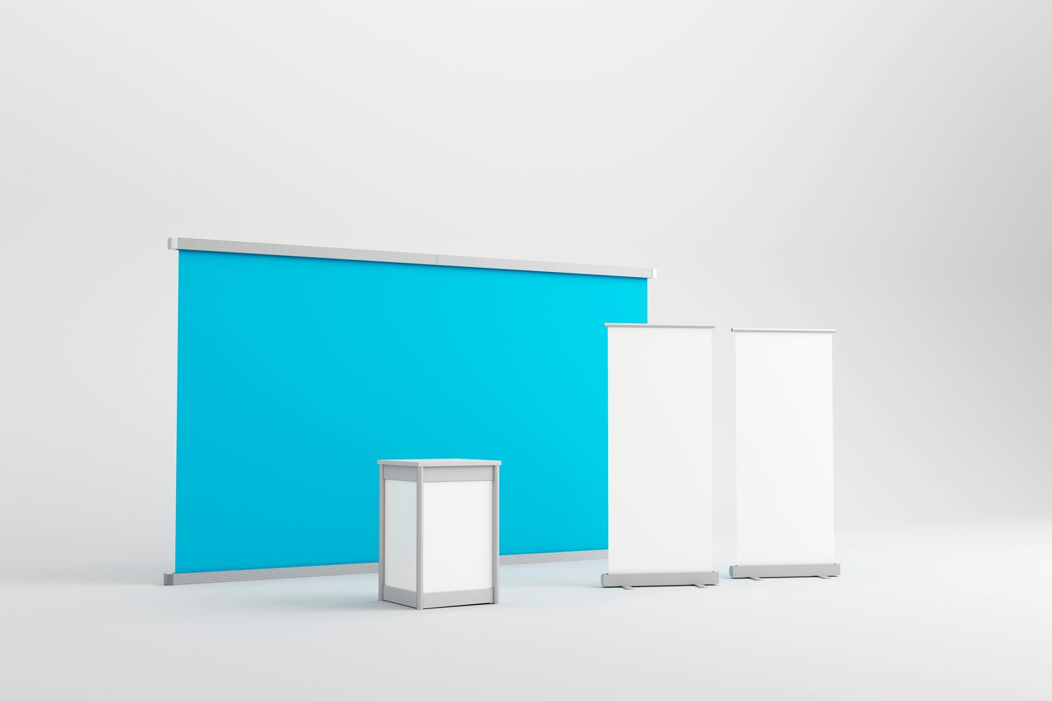 Roll up banners y backdrop para evento corporativo