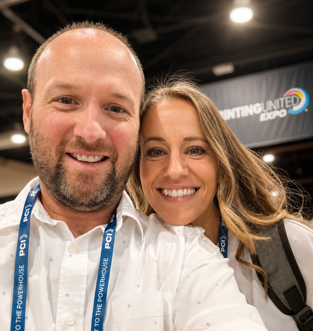 Karen and Joseph Turley, owners of Print-Mark