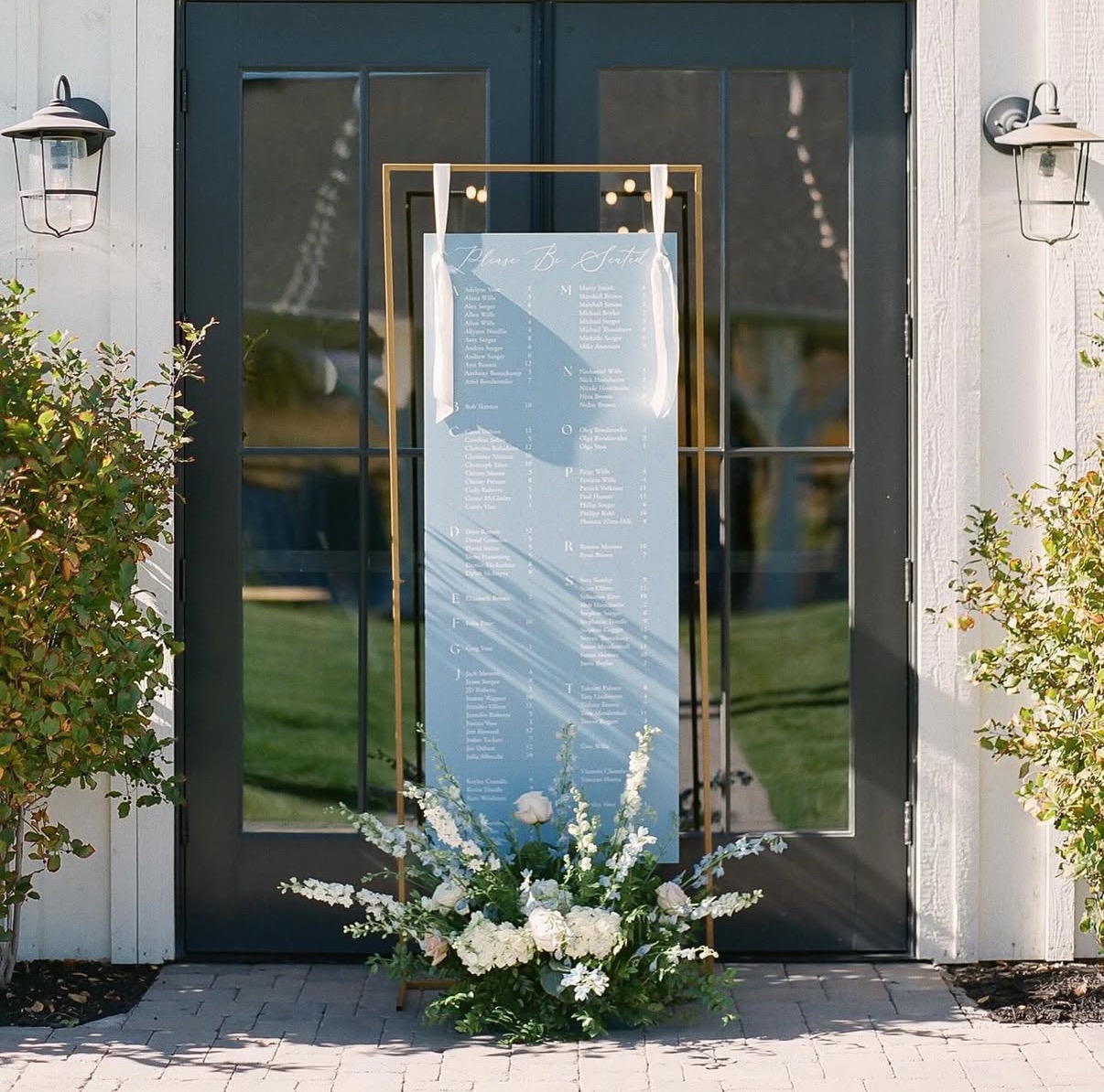 Wedding day-of details and signage