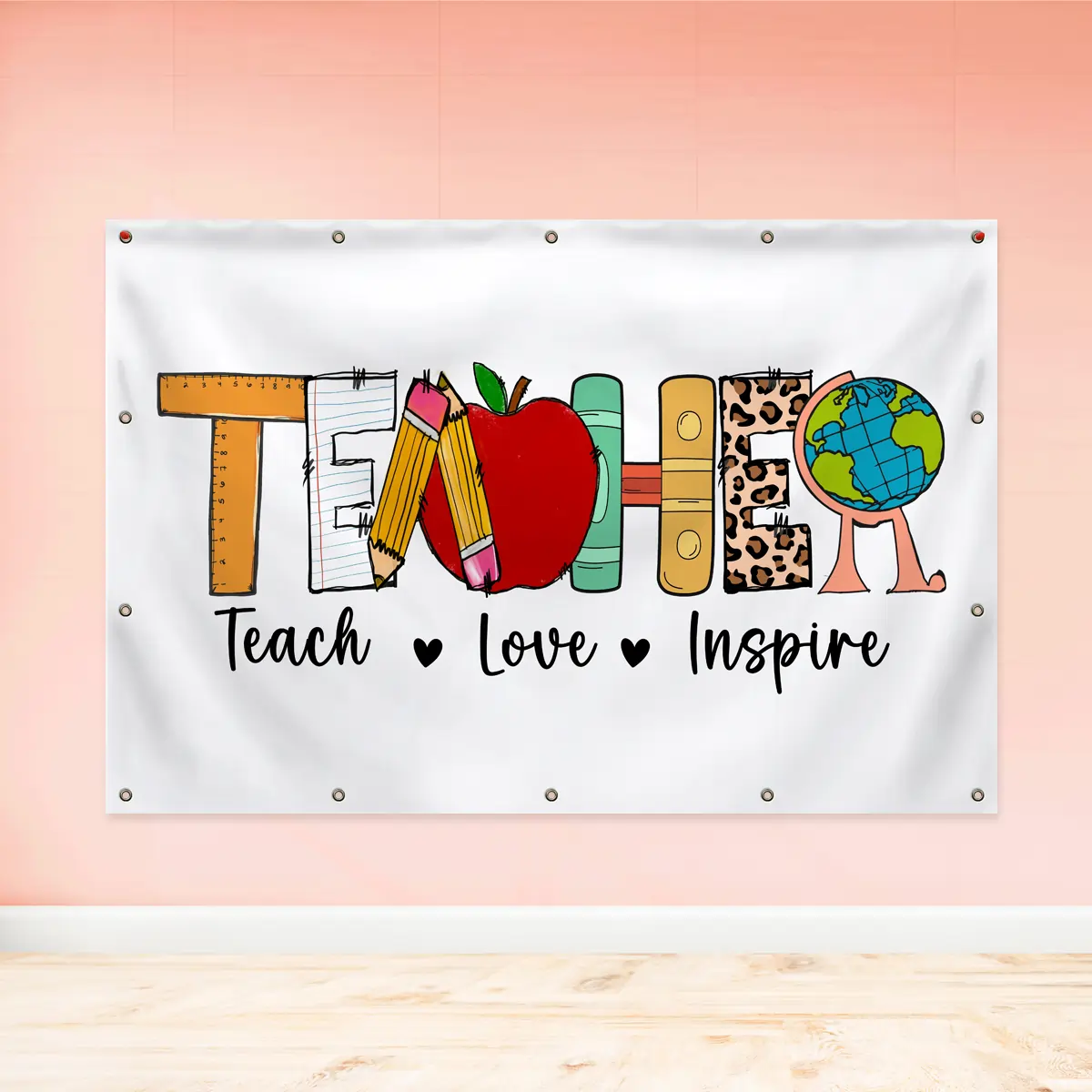 13oz vinyl banner mounted on a wall