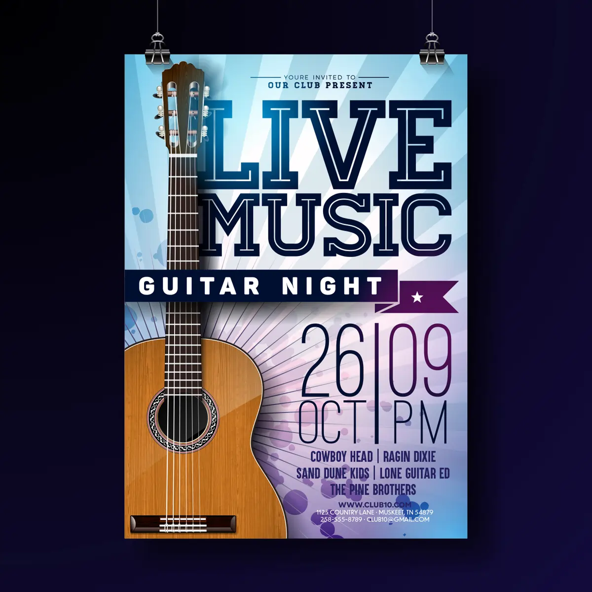Live music event poster