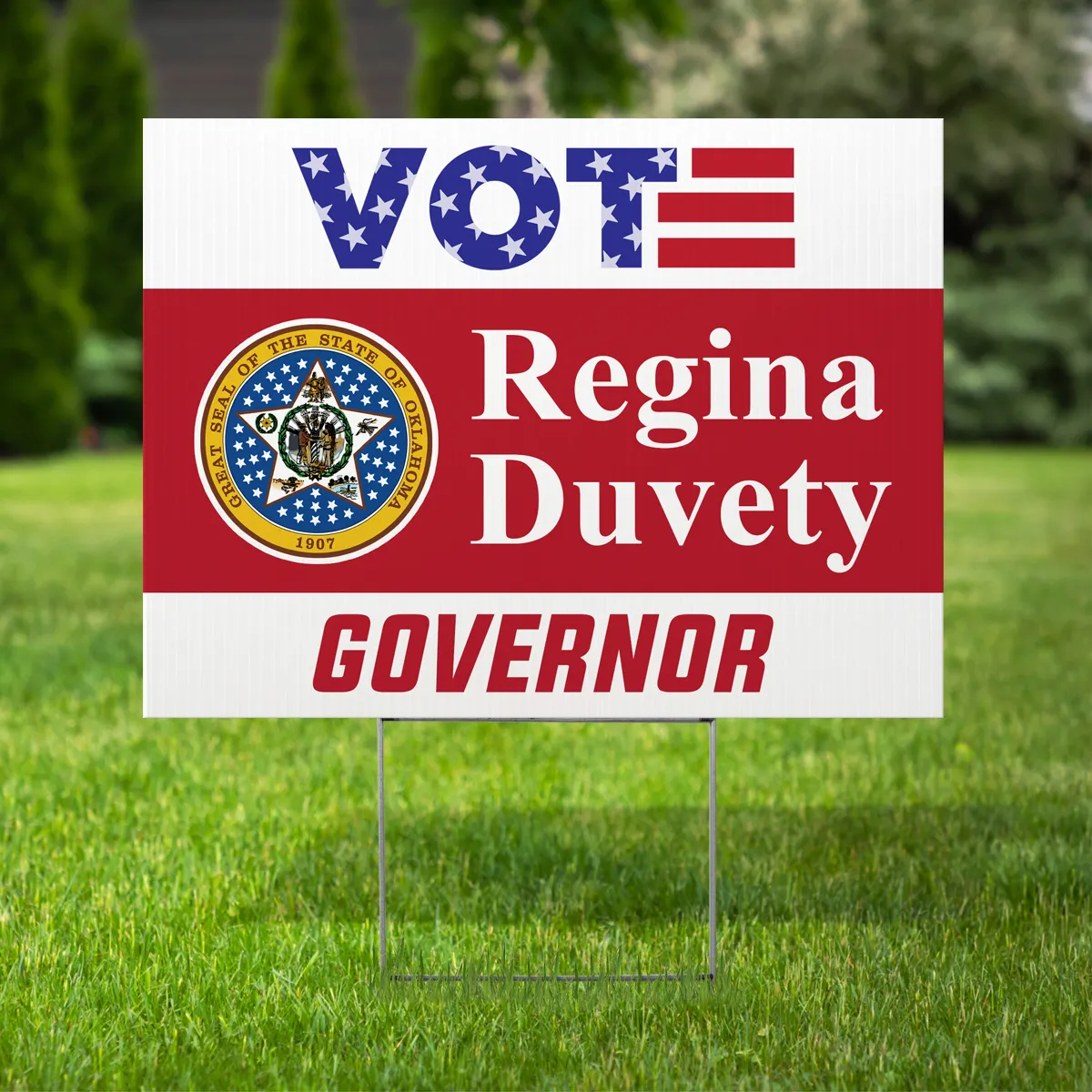 Yard sign and stake combo package